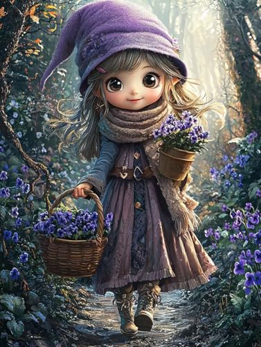 Wald Mädchen 5D Diamond Painting Set Erwachsene Groß, DIY Diamant Painting Kinder, Quadrat Vollbohrer Handbuch Stickerei Bilder 20x30cm Home Wand Wohnzimmer Dekorationen, Geeignet Als Geschenk. Ni-367 Wald Mädchen 5D Diamond Painting Set Erwachsene Groß, DIY Diamant Painting Kinder, Quadrat Vollbohrer Handbuch Stickerei Bilder 20x30cm Home Wand Wohnzimmer Dekorationen, Geeignet Als Geschenk. Ni-367 von wcusmmog