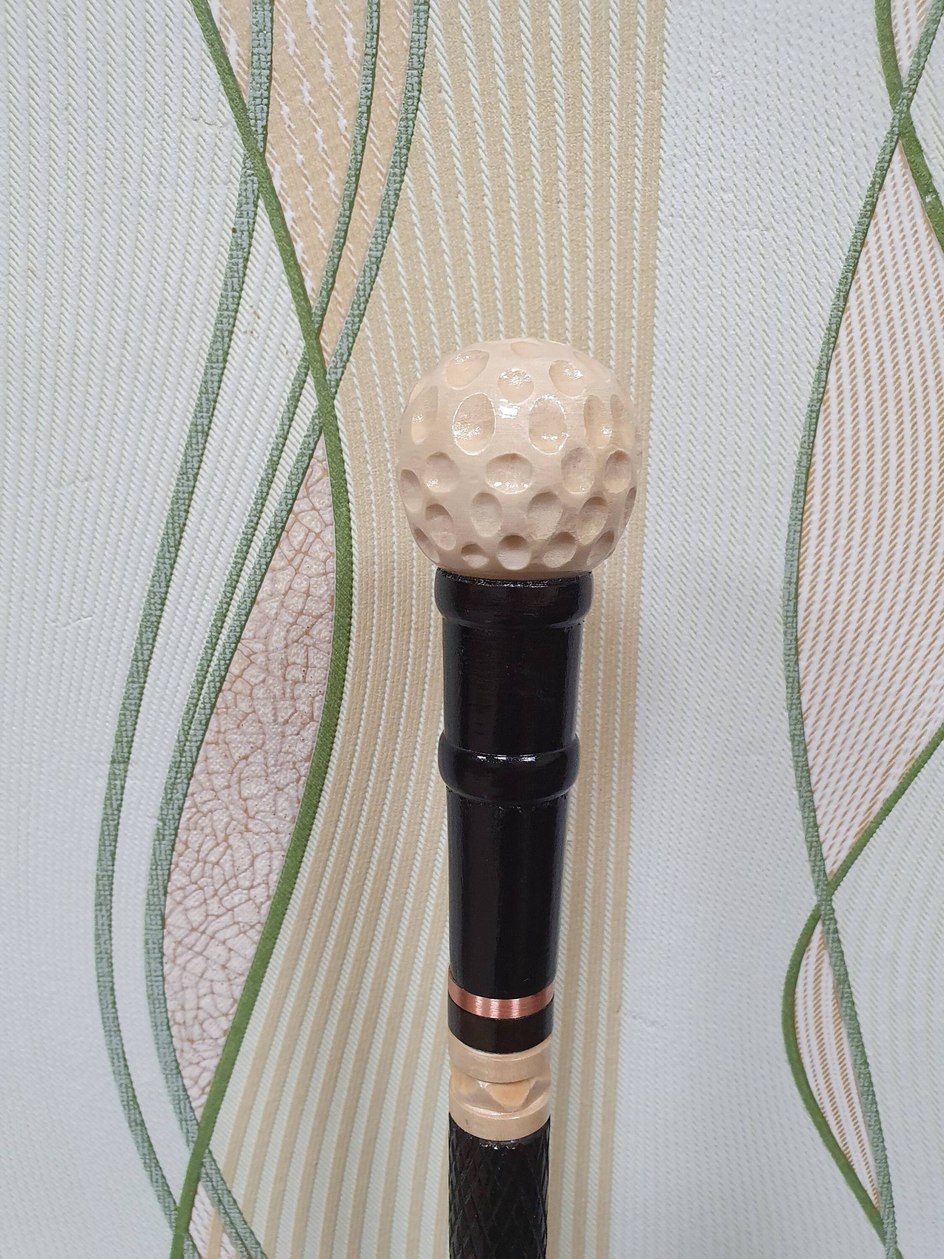 Golf Gehstock, Handgemacht, Holz Geschnitzt Gehstock von wdcarver