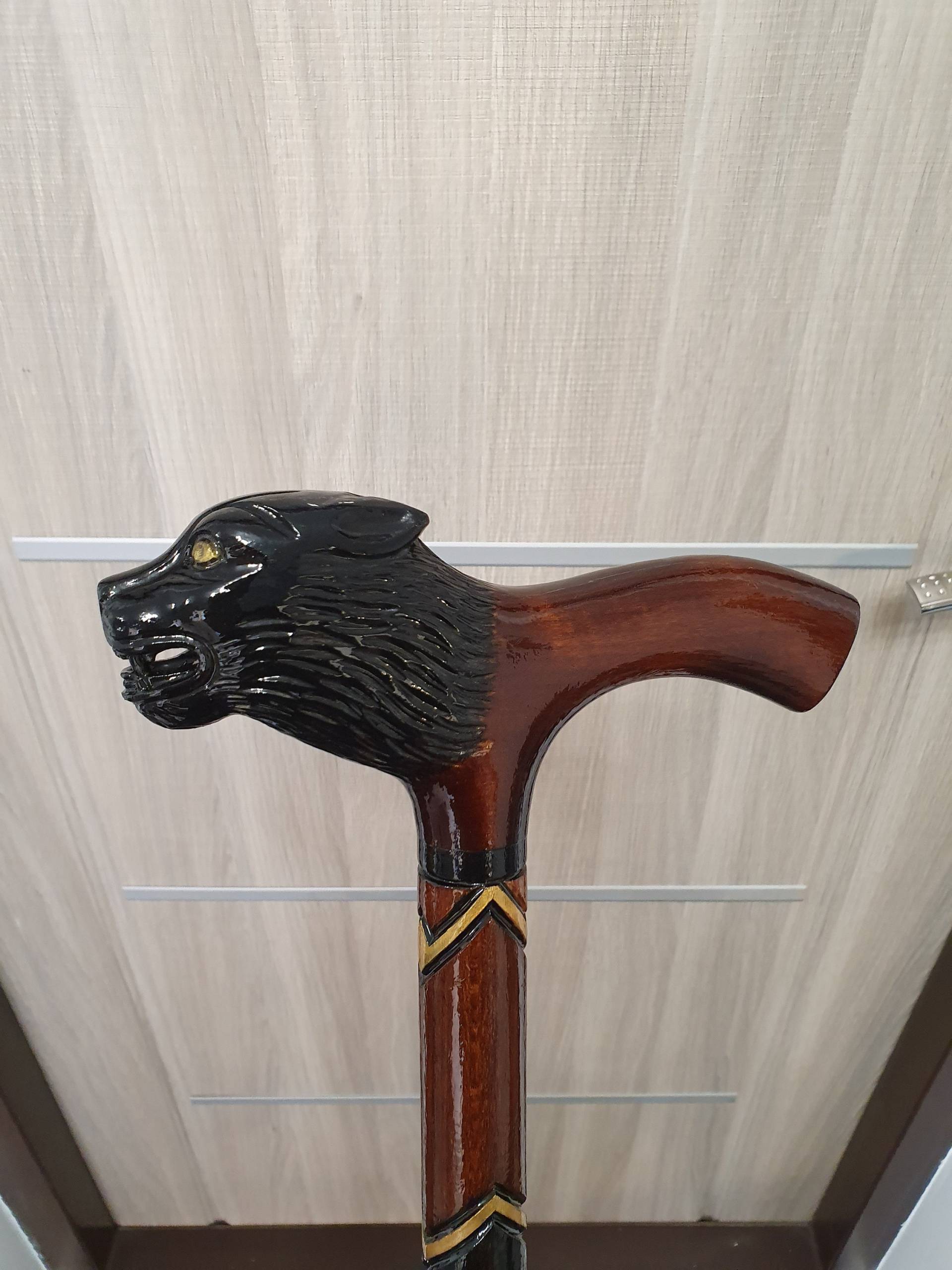 Panther Gehstock, Handgemacht, Holz Geschnitzt Gehstock von wdcarver