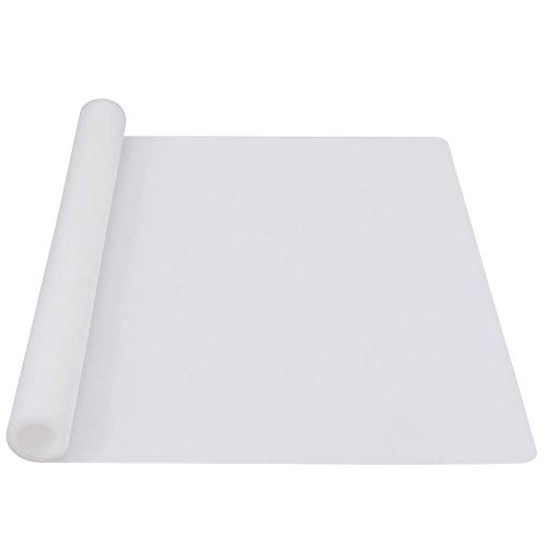 webake Silikonmatte Groß Transparent Silikon Bastelmatte Bastelunterlage 60 x 40 cm Silicone Mat Antihafte rutschfeste Tischmatte Arbeitsmatte für Resin Gießharz, Tischset, Platzset von webake