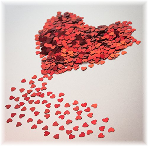Streudeko Konfetti Herzen in rot - Inhalt 14g pro Packung von wedding-giveaways