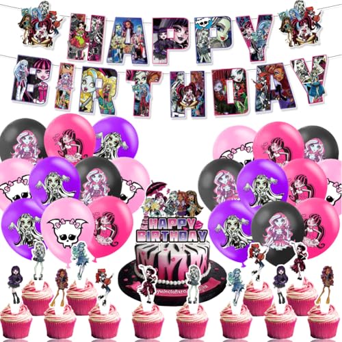 34 Stück Monster H Geburtstagsparty-Zubehör, Descen Dentes Partydekorationsset, Monster H Banner Monster H Luftballons, Kinder Monster H Thema Geburtstagsparty Geburtstag Party Supplies 34 Stück Monster H Geburtstagsparty-Zubehör, Descen Dentes Partydekorationsset, Monster H Banner Monster H Luftballons, Kinder Monster H Thema Geburtstagsparty Geburtstag Party Supplies von wedfcvrt