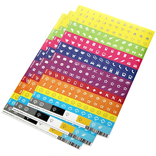 weekview Sticker S, 3 x 216 Organizer-Aufkleber - 7 mm von weekview