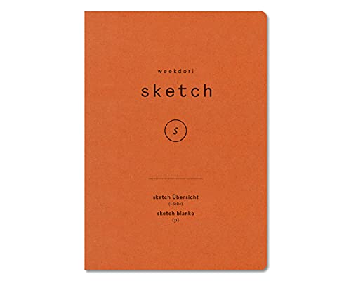 weekview Notizheft A5 – weekdori Sketch – Blanko Seiten inkl. Index (31 S.) von weekview