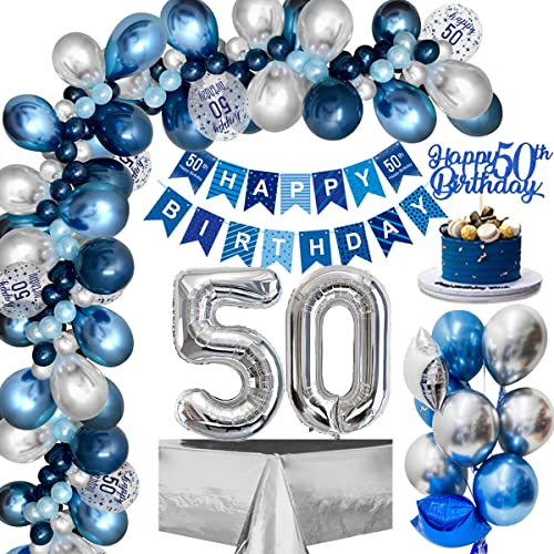 50. Geburtstag Deko, Luftballons 50.Geburtstag Männer mit Blau Silber Luftballons 50. Happy Birthday Banner, Folienballon 50.Konfetti Ballon für Männer Frauen Geburtstagsdeko 50 Jahre Mehrweg 50. Geburtstag Deko, Luftballons 50.Geburtstag Männer mit Blau Silber Luftballons 50. Happy Birthday Banner, Folienballon 50.Konfetti Ballon für Männer Frauen Geburtstagsdeko 50 Jahre Mehrweg von weeyin