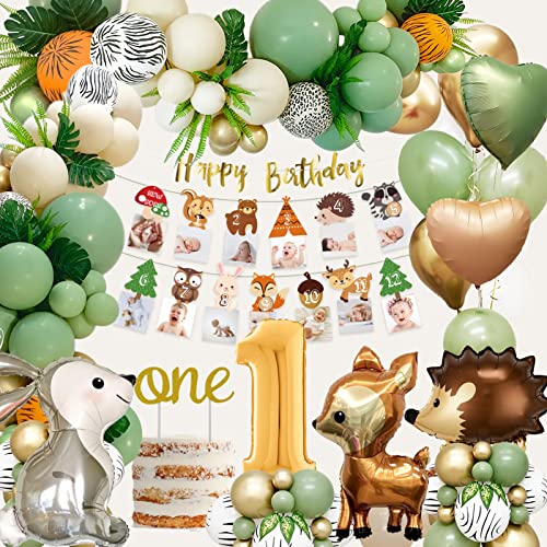 Geburtstagsdeko 1 jahr, 1. Geburtstag Jung, Dschungel Kindergeburtstag Deko 1 Jahr, Grüne Luftballon 1. Geburtstag für 1 Geburtstag Junge Mädchen Erster Geburtstag Wild One Geburtstag Deko Geburtstagsdeko 1 jahr, 1. Geburtstag Jung, Dschungel Kindergeburtstag Deko 1 Jahr, Grüne Luftballon 1. Geburtstag für 1 Geburtstag Junge Mädchen Erster Geburtstag Wild One Geburtstag Deko von weeyin
