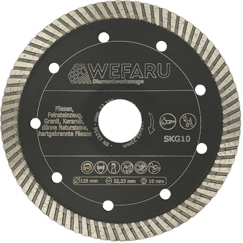 Profi Diamant-Kurvenscheibe SKG 10 Ø 125 mm – Perfekt für Kurvenschnitte mit Winkelschleifer in Granit, Naturstein, Fliesen & Feinsteinzeug Profi Diamant-Kurvenscheibe SKG 10 Ø 125 mm – Perfekt für Kurvenschnitte mit Winkelschleifer in Granit, Naturstein, Fliesen & Feinsteinzeug von wefaru