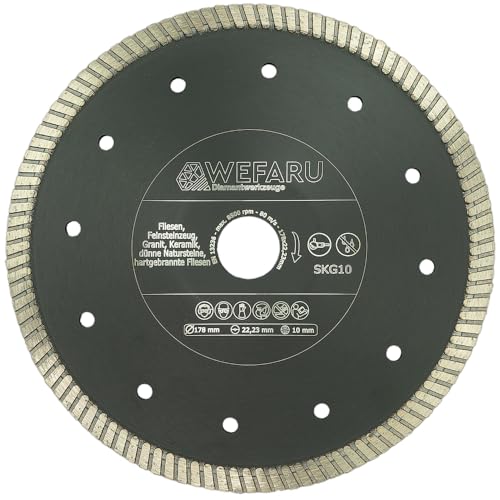 Profi Diamant-Kurvenscheibe SKG 10 Ø 180 mm – Perfekt für Kurvenschnitte mit Winkelschleifer in Granit, Naturstein, Fliesen & Feinsteinzeug Profi Diamant-Kurvenscheibe SKG 10 Ø 180 mm – Perfekt für Kurvenschnitte mit Winkelschleifer in Granit, Naturstein, Fliesen & Feinsteinzeug von wefaru