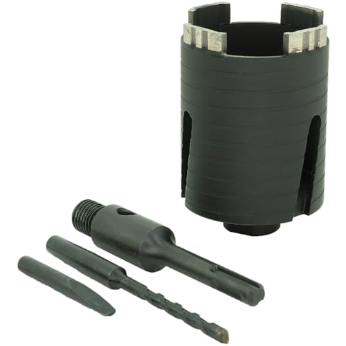 WEFARU Diamant Dosensenker Ø 68 mm mit M16-Aufnahme + SDS Plus Adapter & Zentrierbohrer - 80mm Nutzlänge - Dosenbohrer für Mauerwerk, Kalksandstein, Ziegel, Poroton, uvm. - Profi Diamant Bohrkrone WEFARU Diamant Dosensenker Ø 68 mm mit M16-Aufnahme + SDS Plus Adapter & Zentrierbohrer - 80mm Nutzlänge - Dosenbohrer für Mauerwerk, Kalksandstein, Ziegel, Poroton, uvm. - Profi Diamant Bohrkrone von wefaru