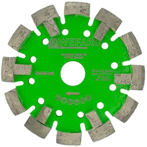 WEFARU Diamant Frässcheibe 130 x 17 x 12 x 22,23mm – V-Segment, extrem scharf für Fußbodenheizung, für harten Estrich WEFARU Diamant Frässcheibe 130 x 17 x 12 x 22,23mm – V-Segment, extrem scharf für Fußbodenheizung, für harten Estrich von wefaru