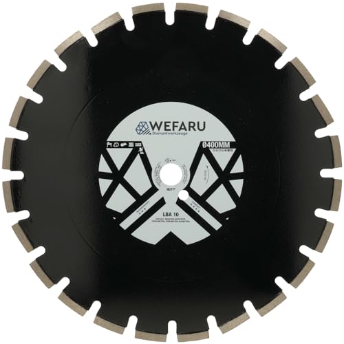 WEFARU Diamanttrennscheibe LBA 10 Ø 400 mm, 25,4 mm Bohrung – Trennscheibe für Asphalt, Frischbeton & abrasive Baustoffe von wefaru