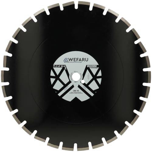 WEFARU Diamanttrennscheibe LBA 10 Ø 500 mm, 25,4 mm Bohrung – Profi-Trennscheibe für Asphalt, Frischbeton & abrasive Baustoffe von wefaru