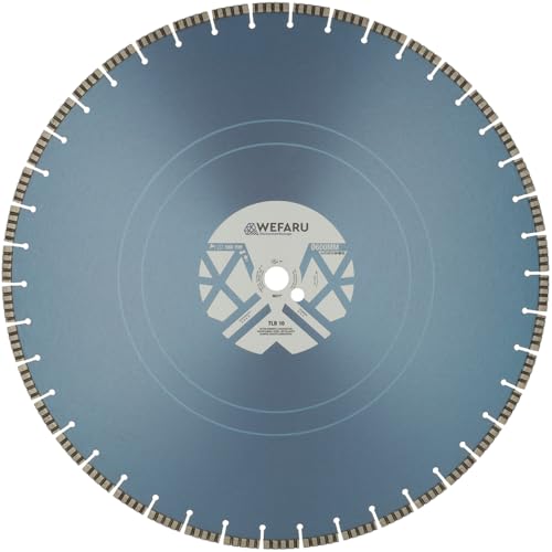 WEFARU Diamanttrennscheibe TLB 10 Ø 600 mm – Turbo-Segmente, 25,4 mm Bohrung, 10 mm Segmenthöhe – Profi-Trennscheibe für Beton, Ziegel, Kalksandstein, Waschbeton – Nass- & Trockenschnitt von wefaru