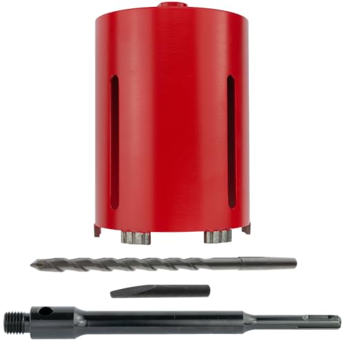 WEFARU SDS Plus Diamant-Trockenbohrkrone LTR Ø 152 mm lang – Profi-Bohrkrone 180 mm Bohrtiefe, M16 Gewinde, Turbo-Segmente, für Beton, Mauerwerk, Ziegel WEFARU SDS Plus Diamant-Trockenbohrkrone LTR Ø 152 mm lang – Profi-Bohrkrone 180 mm Bohrtiefe, M16 Gewinde, Turbo-Segmente, für Beton, Mauerwerk, Ziegel von wefaru
