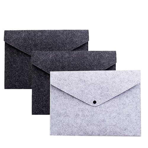 Filz A4 Aktentasche, Büro Aktentasche, wasserdichter Umschlag, Ordner Box, schwarzer Druckknopf von weigav