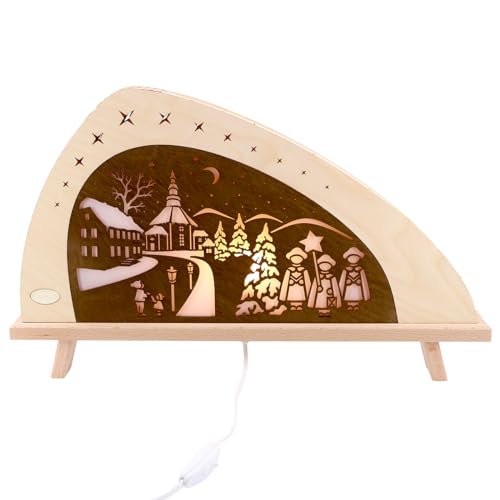 weigla - Dekoleuchte original Erzgebirge I Motiv Weihnachten in Seiffen I 1 LED Lampe I 0,8 W, E14 I Weihnachtsdeko innen I Weihnachtsbeleuchtung aus Holz I Fensterdeko weigla - Dekoleuchte original Erzgebirge I Motiv Weihnachten in Seiffen I 1 LED Lampe I 0,8 W, E14 I Weihnachtsdeko innen I Weihnachtsbeleuchtung aus Holz I Fensterdeko von weigla