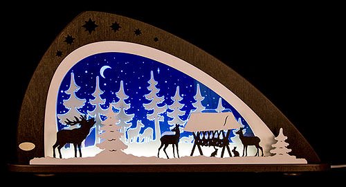 weigla - Schwibbogen original Erzgebirge I Motiv Waldtiere I LED-Lichterbogen Weihnachten I Größe 66 x 33,8 x 6 cm I Inklusive Beleuchtung I beleuchtete Weihnachtsdeko innen I aus Holz weigla - Schwibbogen original Erzgebirge I Motiv Waldtiere I LED-Lichterbogen Weihnachten I Größe 66 x 33,8 x 6 cm I Inklusive Beleuchtung I beleuchtete Weihnachtsdeko innen I aus Holz von weigla