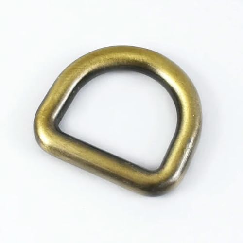 5/10 Stück 10–38 mm Metall O Dee D-Ring Schnallen Rucksackgurt Verschluss Gürtelschlaufen Hundehalsband Gurtbandhaken DIY Lederzubehör-32 mm-5 Stück-Messing von wejiay