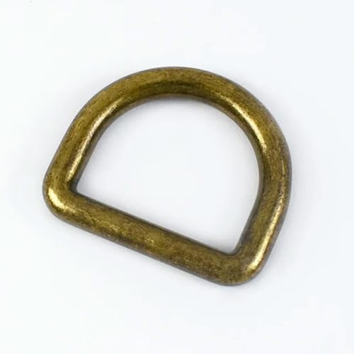 5/10 Stück 10–38 mm Metall O Dee D-Ring Schnallen Rucksackgurtverschluss Gürtelschlaufen Hundehalsband Gurtbandhaken DIY Lederzubehör-38 mm-5 Stück-Bronze von wejiay