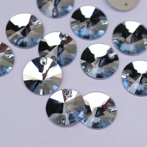 Strasssteine zum Aufnähen, runde Perlen, Steine, Strass-Applikationen für Hochzeitskleider, Kleidung, DIY-Nähkristalle, Heller Saphir, 12 mm, 28 Stück Strasssteine zum Aufnähen, runde Perlen, Steine, Strass-Applikationen für Hochzeitskleider, Kleidung, DIY-Nähkristalle, Heller Saphir, 12 mm, 28 Stück von wejiay