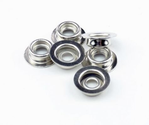 wellenshop 10 Stück Druckknopf (15 mm, Silber, Kappe, Messing) von wellenshop