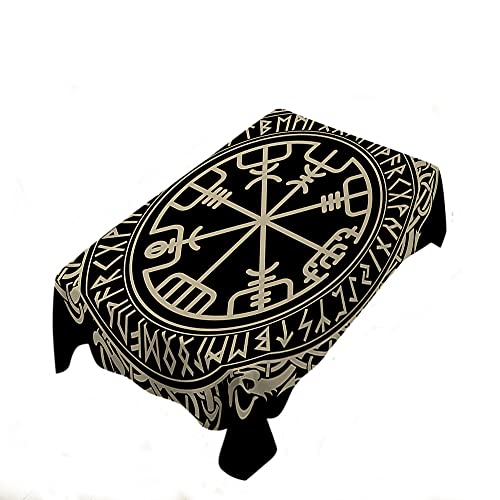 Rechteckige Garten Tischdecke, Wikinger Magischer Runenkompass Vegvisir Nordische Runendrachen Abwaschbar Wachstischdecke Wasserdicht Tischtuch Für Indoor Party Jubiläum 137X183Cm Rechteckige Garten Tischdecke, Wikinger Magischer Runenkompass Vegvisir Nordische Runendrachen Abwaschbar Wachstischdecke Wasserdicht Tischtuch Für Indoor Party Jubiläum 137X183Cm von wenchanglicanwangwangluokejiyouxiangongsi1