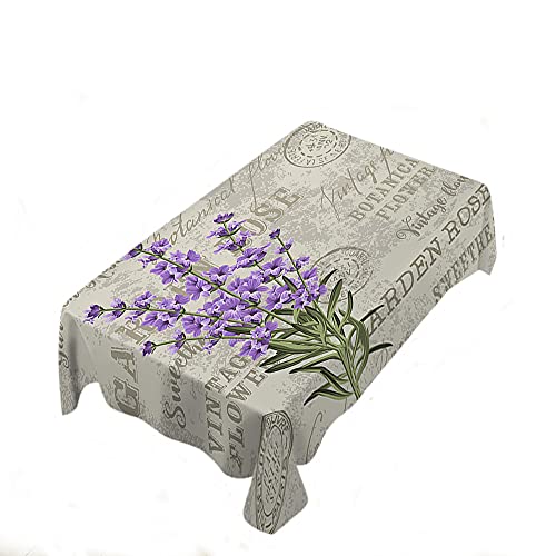 Rechteckige Gartentischdecke, Lavendel Elegante Vintage Lavendelblüten Grün Flieder Abwaschbar Wachstischdecke Wasserdicht Wachstuch Für Garten Outdoor Terrasse 137X183Cm Rechteckige Gartentischdecke, Lavendel Elegante Vintage Lavendelblüten Grün Flieder Abwaschbar Wachstischdecke Wasserdicht Wachstuch Für Garten Outdoor Terrasse 137X183Cm von wenchanglicanwangwangluokejiyouxiangongsi1