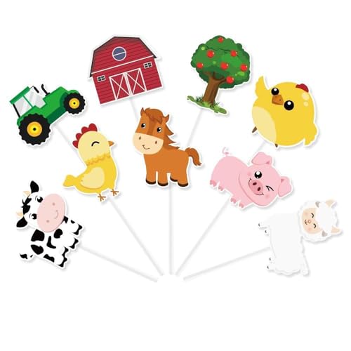 Wenrescry 36 Stück Tortendeko bauernhof,Bauernhof Party Herzstücksticks - DIY Nutztiere Tischdekorationen für Kinder Geburtstag, Baby Shower, Kuchen und Cupcake Topper Wenrescry 36 Stück Tortendeko bauernhof,Bauernhof Party Herzstücksticks - DIY Nutztiere Tischdekorationen für Kinder Geburtstag, Baby Shower, Kuchen und Cupcake Topper von wenrescry