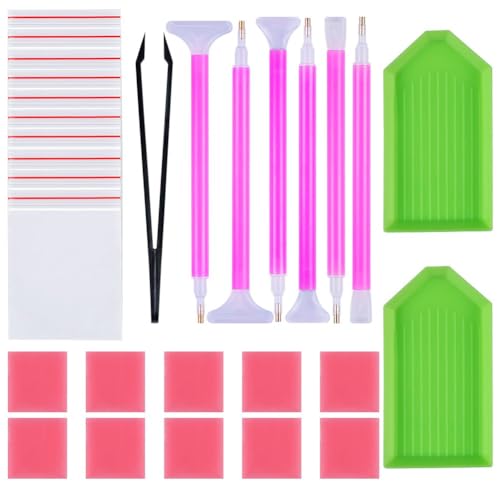 Wenrescry DIY Diamond Painting Zubehör Set – 105-teiliges Diamond Painting Werkzeug Set inkl. 6 Stiften, 30 Kleber, 3 Tabletts, 1 Aufbewahrungsbox, 60 Ziptüten, Etiketten und mehr für Diamant Malerei Wenrescry DIY Diamond Painting Zubehör Set – 105-teiliges Diamond Painting Werkzeug Set inkl. 6 Stiften, 30 Kleber, 3 Tabletts, 1 Aufbewahrungsbox, 60 Ziptüten, Etiketten und mehr für Diamant Malerei von wenrescry