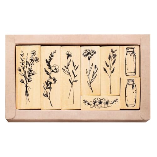 Wenrescry 8 Stempel Holz blumen Set,holzstempel blumen– Vintage Blumen und Pflanzen Motivstempel für DIY Basteln, Scrapbooking, Kartenbasteln, Tagebücher und Geschenkverpackung Wenrescry 8 Stempel Holz blumen Set,holzstempel blumen– Vintage Blumen und Pflanzen Motivstempel für DIY Basteln, Scrapbooking, Kartenbasteln, Tagebücher und Geschenkverpackung von wenrescry