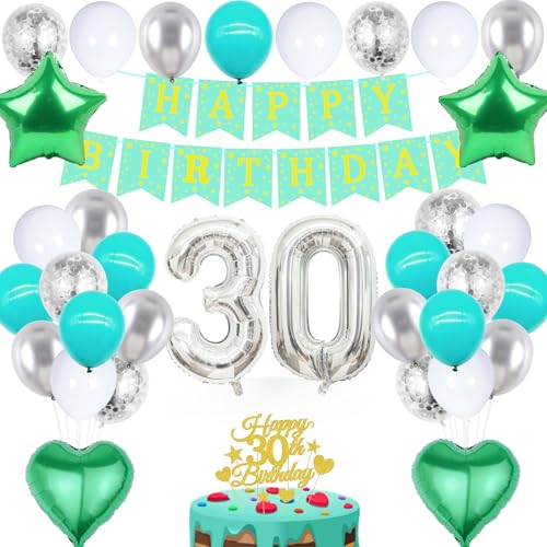 wenweo 30 Geburtstag Männer Frauen, 30 Geburtstag Deko enthält die Notwendigen Latexballons für die Party, 30-jährige Aluminiumfolienballons Tortendeko und Banner wenweo 30 Geburtstag Männer Frauen, 30 Geburtstag Deko enthält die Notwendigen Latexballons für die Party, 30-jährige Aluminiumfolienballons Tortendeko und Banner von wenweo