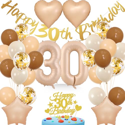 wenweo Luftballon 30 Geburtstag, Deko 30 Geburtstag Frau enthält die Notwendigen Latexballons für die Party, 30-jährige Aluminiumfolienballons und Banner 30. Geburtstag Frau wenweo Luftballon 30 Geburtstag, Deko 30 Geburtstag Frau enthält die Notwendigen Latexballons für die Party, 30-jährige Aluminiumfolienballons und Banner 30. Geburtstag Frau von wenweo