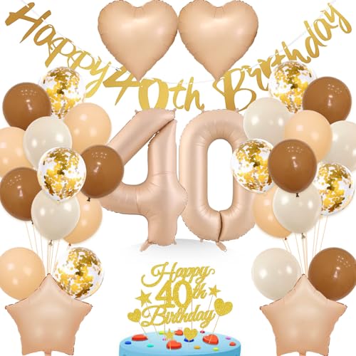wenweo Luftballon 40 Geburtstag Frau, Deko 40. Geburtstag Frauen enthält die Notwendigen Latexballons für die Party, 40 jährige Aluminiumfolienballons und Banner 40 Geburtstag Frau wenweo Luftballon 40 Geburtstag Frau, Deko 40. Geburtstag Frauen enthält die Notwendigen Latexballons für die Party, 40 jährige Aluminiumfolienballons und Banner 40 Geburtstag Frau von wenweo