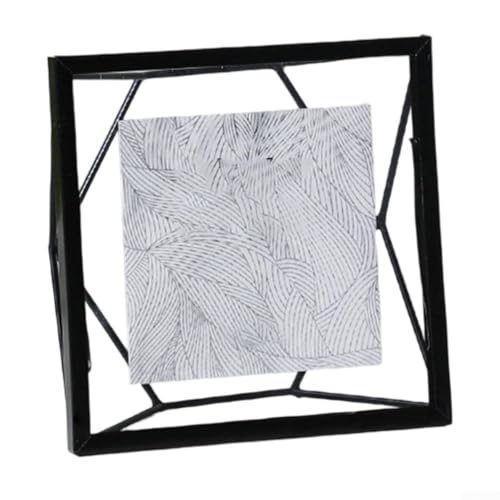 Moderner schwebender Glasrahmen aus Metall mit Staffelei zum Hervorheben von Fotos und Kunstwerken in Wohnbereichen (schwarzes Dreieck - 6) von wenyouya