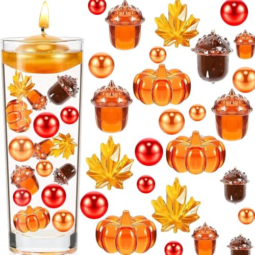 Halloween-Vasenfüller, 158 Stück, Acryl-Kürbis-Ahorn-Perlen, Füllstoffe für Halloween-Party, Tafelaufsätze, Tischstreuungen, Weihnachten Halloween-Vasenfüller, 158 Stück, Acryl-Kürbis-Ahorn-Perlen, Füllstoffe für Halloween-Party, Tafelaufsätze, Tischstreuungen, Weihnachten von werdecade