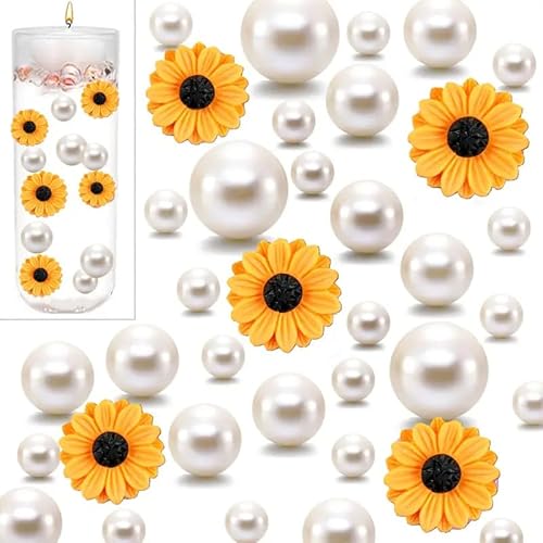 Sonnenblumen-Vasenfüller, 612 Stück, Acryl, Zuckerstange, Pfefferminz, Edelsteine, sensorische Behälterfüller, weiße Perlen, Perlen für Herbst, Weihnachten, Tischdekoration, Tischstreuung Sonnenblumen-Vasenfüller, 612 Stück, Acryl, Zuckerstange, Pfefferminz, Edelsteine, sensorische Behälterfüller, weiße Perlen, Perlen für Herbst, Weihnachten, Tischdekoration, Tischstreuung von werdecade