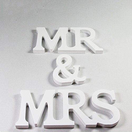 Elegnat Holzbuchstaben freistehend Vintage Exquisite Naturholz Buchstaben Weiß Mr & Mrs Schilder für Hochzeit Sweetheart Tisch und Empfänge Tischdekoration, holz, Großbuchstaben Elegnat Holzbuchstaben freistehend Vintage Exquisite Naturholz Buchstaben Weiß Mr & Mrs Schilder für Hochzeit Sweetheart Tisch und Empfänge Tischdekoration, holz, Großbuchstaben von westhighland