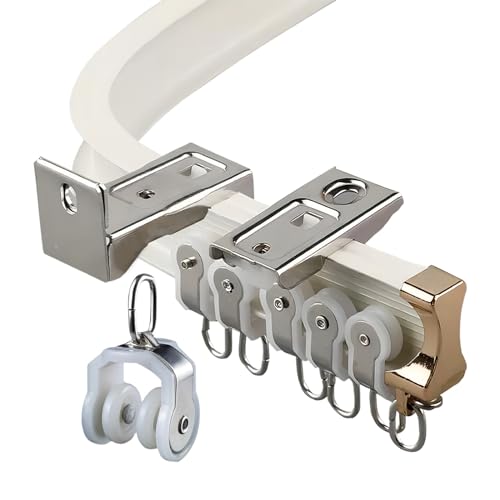 whalebee Biegbare Vorhangschiene Vorhangstange Leicht Zu Biegen Gardinenschiene Flexibel Aluminiumlegierung Gardinenstangen Mit Zubehör Leise Und Glatt Wand-/Deckenmontage Vorhang Schiene whalebee Biegbare Vorhangschiene Vorhangstange Leicht Zu Biegen Gardinenschiene Flexibel Aluminiumlegierung Gardinenstangen Mit Zubehör Leise Und Glatt Wand-/Deckenmontage Vorhang Schiene von whalebee