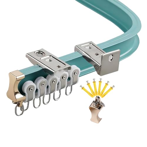 whalebee Biegsam Vorhangstange Mit Zubehör Flexible Vorhangschiene Leise Und Glatt, Wand-/Deckenmontage Gebogene Vorhangschiene Größen Verfügbar Abriebfest Gardinenstangen whalebee Biegsam Vorhangstange Mit Zubehör Flexible Vorhangschiene Leise Und Glatt, Wand-/Deckenmontage Gebogene Vorhangschiene Größen Verfügbar Abriebfest Gardinenstangen von whalebee