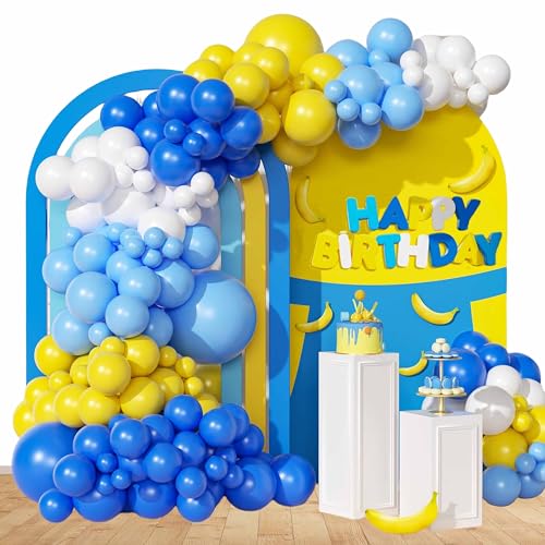 Geburtstags Bananen Luftballons Bogenset Dekoration Gelb Blau Weiß Themen Dekorationen für Bananen Partyzubehör Geburtstags Bananen Luftballons Bogenset Dekoration Gelb Blau Weiß Themen Dekorationen für Bananen Partyzubehör von whdiduo