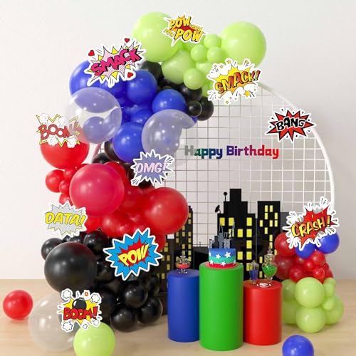 Geburtstags Mask Luftballons Dekorationen Pyjamahelden Geburtstag Deko für Kinder Partyzubehör von whdiduo