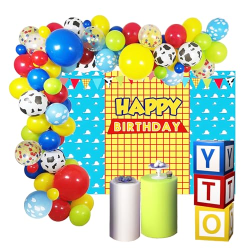 Geburtstags Story Luftballons Girlanden Banner Boy Foto Hintergrund Dekoration für Fotografie Partyzubehör von whdiduo