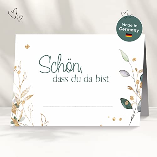 50 Tischkarten für deine Hochzeit | floral - Premium Platzkarte "schön dass du da bist" im Set, Sitzplatzkarte, Design Namenskarte für Gäste 50 Tischkarten für deine Hochzeit | floral - Premium Platzkarte "schön dass du da bist" im Set, Sitzplatzkarte, Design Namenskarte für Gäste von white & ivory