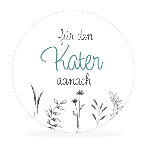 White&ivory, 10 runde Aufkleber, Sticker Für den Kater danach | stilvolles Design: minimalistisch, floral | 4cm Durchmesser | selbstklebend | Gastgeschenke für Hochzeit Taufe Geburtstag White&ivory, 10 runde Aufkleber, Sticker Für den Kater danach | stilvolles Design: minimalistisch, floral | 4cm Durchmesser | selbstklebend | Gastgeschenke für Hochzeit Taufe Geburtstag von white & ivory