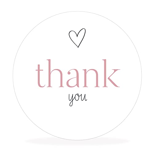 White&ivory, 50x runde Aufkleber, Sticker thank you | stilvolles Design: herz, rosa | 4cm Durchmesser | selbstklebend | Gastgeschenke für Hochzeit Taufe Geburtstag White&ivory, 50x runde Aufkleber, Sticker thank you | stilvolles Design: herz, rosa | 4cm Durchmesser | selbstklebend | Gastgeschenke für Hochzeit Taufe Geburtstag von white & ivory