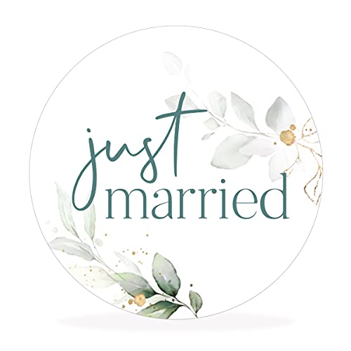 white & ivory 10 runde Aufkleber, Sticker "JUST MARRIED" | 4cm Durchmesser | Gastgeschenke für Hochzeit Taufe Geburtstag | selbstklebend | stilvolles Design white & ivory 10 runde Aufkleber, Sticker "JUST MARRIED" | 4cm Durchmesser | Gastgeschenke für Hochzeit Taufe Geburtstag | selbstklebend | stilvolles Design von white & ivory