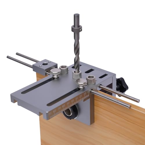 Präzisions Lochsuchgerät AlMg3 Bohrführung 0.5mm Genauigkeit, Nitrierstahl Bohrlehre 6/8/10mm Set Magnetbasis, Möbelbau Zentrierwerkzeug Kalibrierbar 1.6kg Leichtbau​ von whsiodj