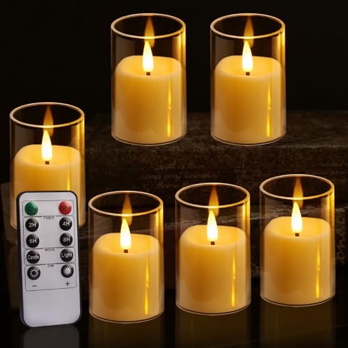wiipara 6 Stück LED Kerzen Set mit Fernbedienung und Timer Funktion, Elektrische Teelichter mit Abdeckung, Flackernde Flamme, Realistische LED Candles Kerzenlampe für Party, Home Decor, Camping(Klar) wiipara 6 Stück LED Kerzen Set mit Fernbedienung und Timer Funktion, Elektrische Teelichter mit Abdeckung, Flackernde Flamme, Realistische LED Candles Kerzenlampe für Party, Home Decor, Camping(Klar) von wiipara