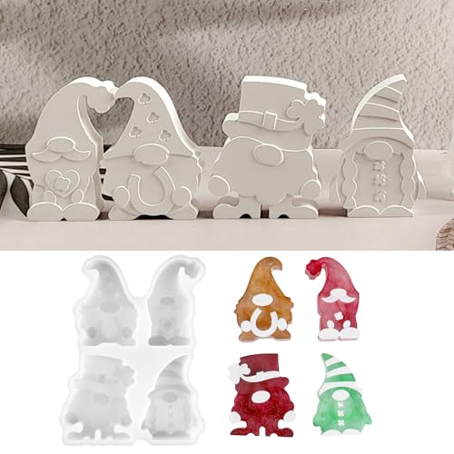 St. Patrick's Day WIKIMO Silikonformen Gießformen Ostern, 2025 Neu Silikonform Ostern für Wichtel, DIY Osterwichtel Giessform Silikon, Wichtel Frühling für DIY Frühlingsdeko, Ostern Geschenk von wikimo