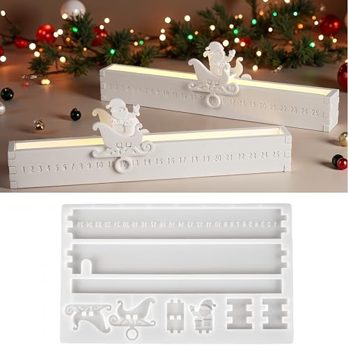 WIKIMO Silikonformen Gießformen Weihnachten Adventskalender Weihnachtsmann Gießformen Silikon Giessformen Silikon für Countdown Kalender WIKIMO Silikonformen Gießformen Weihnachten Adventskalender Weihnachtsmann Gießformen Silikon Giessformen Silikon für Countdown Kalender von wikimo